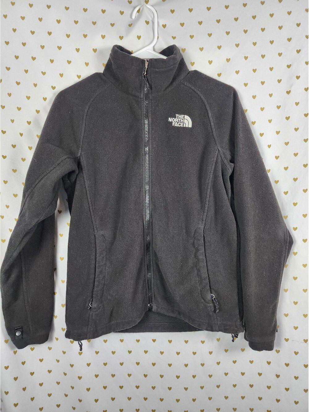 The North Face womens small black fleece full zip jacket